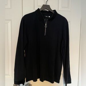 Men’s Rapha Logo Ling Sleeve Zip Polo